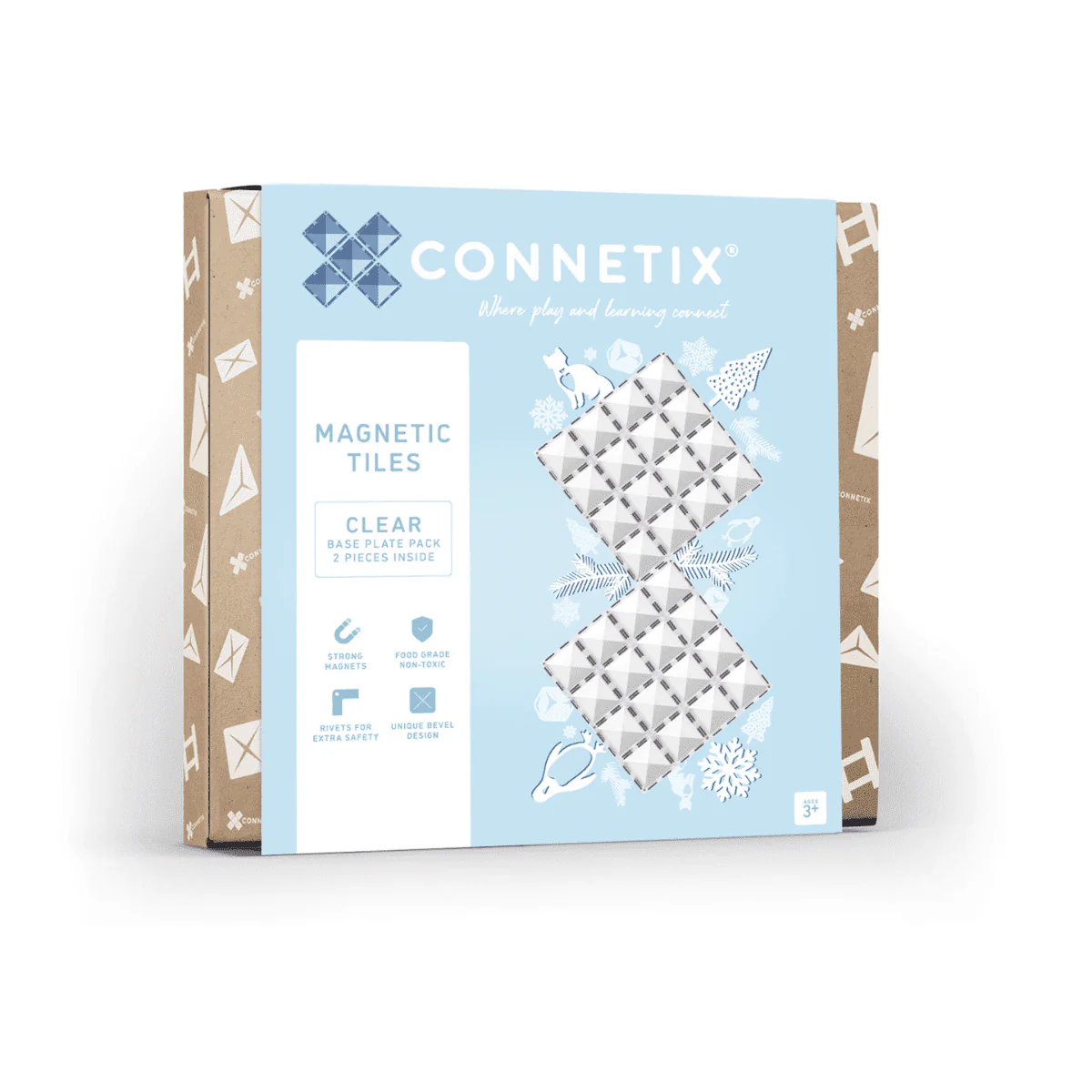 CONNETIX Clear Tiles – 2 Pieces Set Base Plate