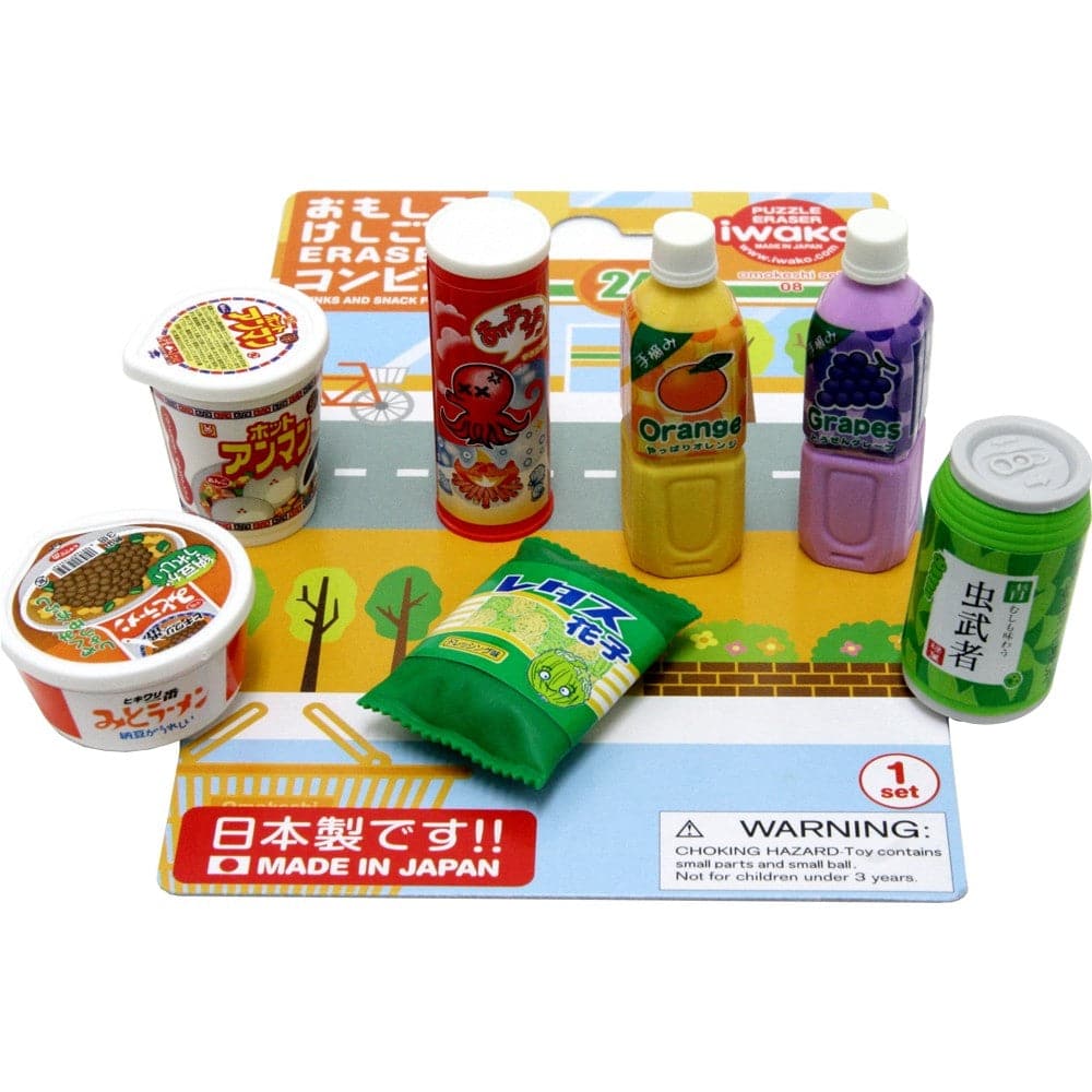 Iwako Puzzle Erasers – Convenience Store (7 Erasers)