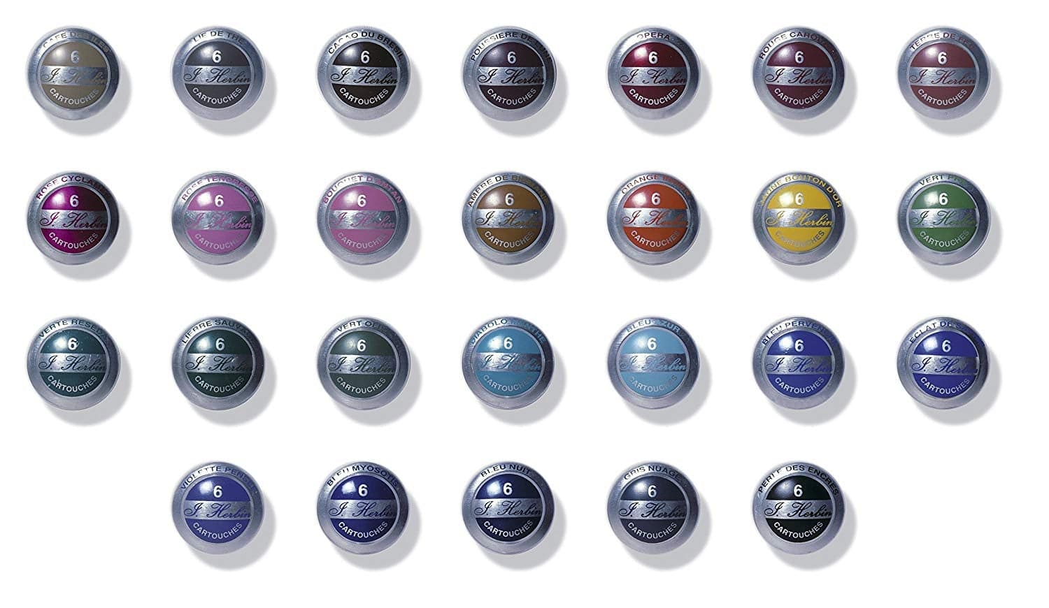 J Herbin Ink Cartridges Tin