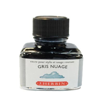 J Herbin Fountain Pen Ink Bottle — Gris Nuage : Cloudy Grey
