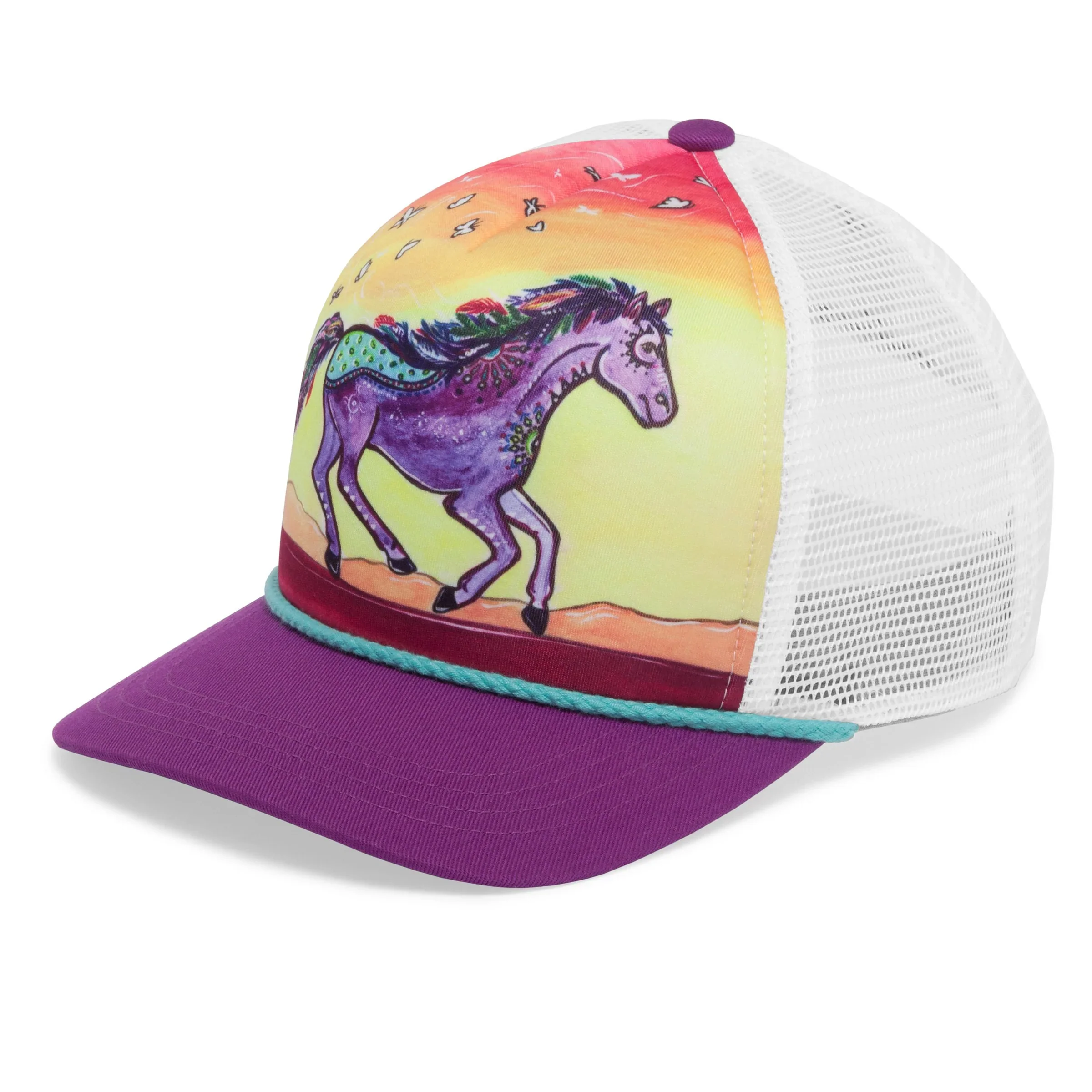 Sunday Afternoons Kids Girl Artist Series Cooling Truckers / Sun Hat – Horse Feather