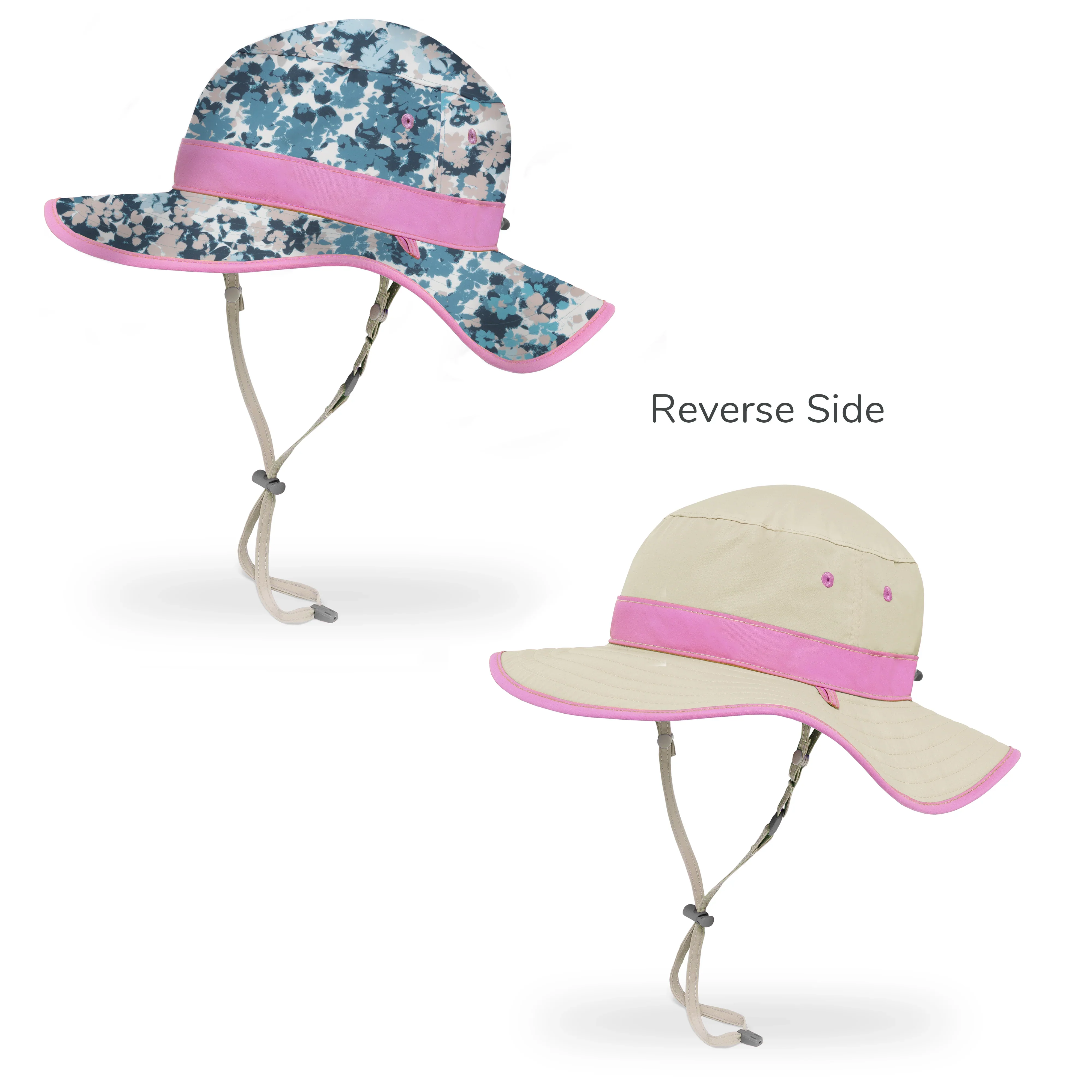 Sunday Afternoons Kids’ Clear Creek Boonie Sun Hat in Blue Meadow/Cream