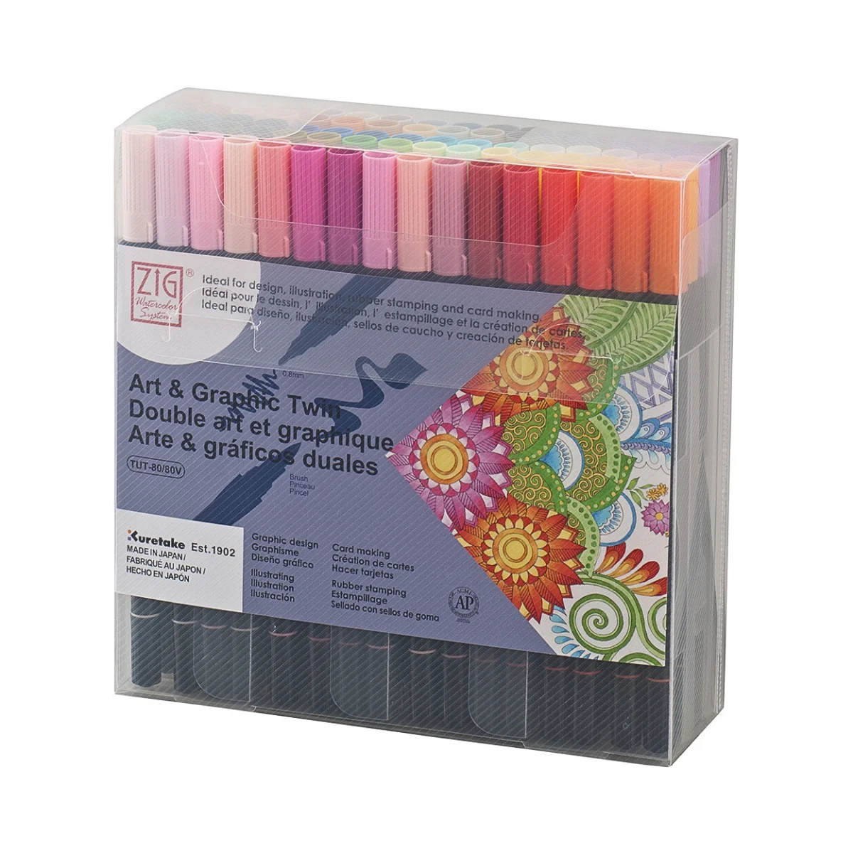 Kuretake ZIG Art & Graphic Twin Marker – 80 Colours Set