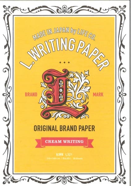 LIFE L – Paper Letter Writing Pad A5 [White, Cream]