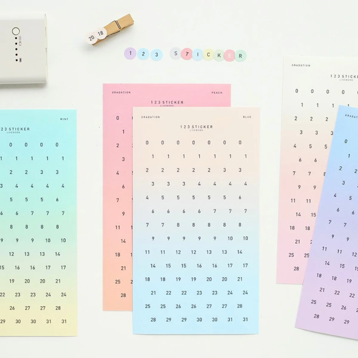 Livework 123 Number Sticker Set