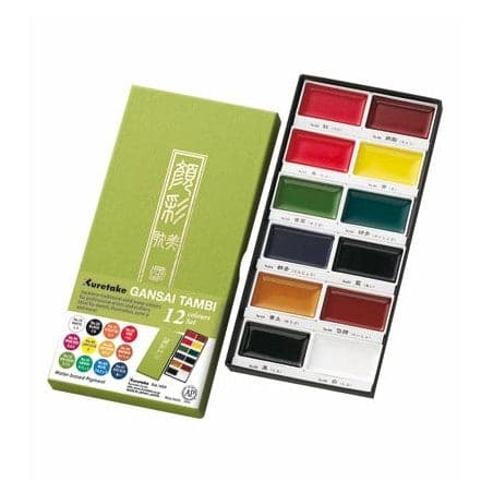 Kuretake GANSAI TAMBI Watercolour [12 colours]