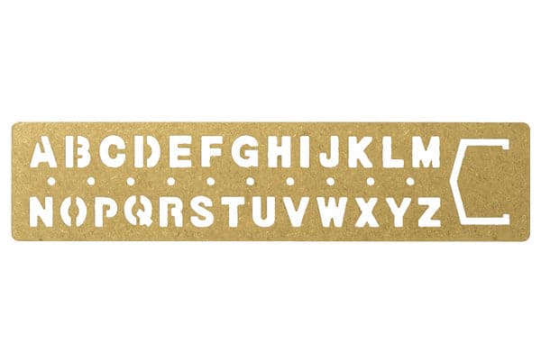 Traveler’s Company BRASS Stencil Bookmark – Alphabet