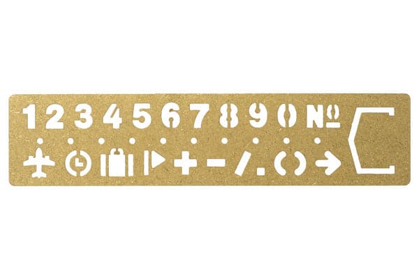 TRAVELER’S Company Brass Stencil Bookmark [Numbers]