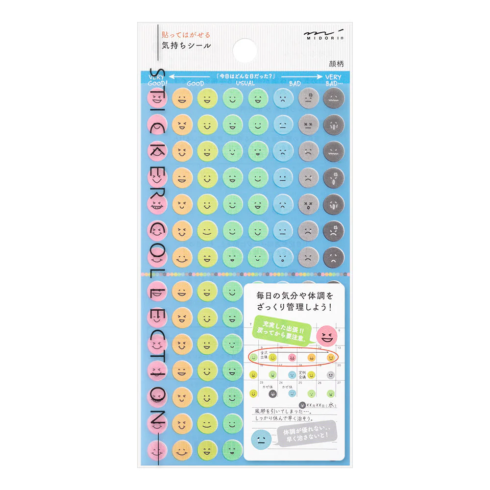 Midori Feeling Face Mood Stickers
