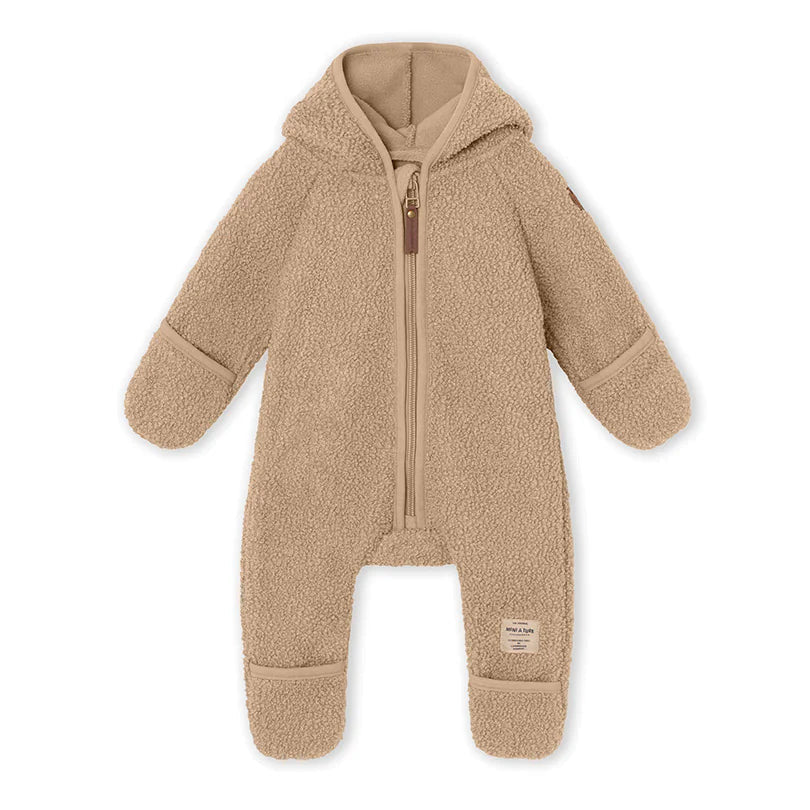 MINI A TURE Baby MATADEL Teddyfleece Jumpsuit – Savannah Tan