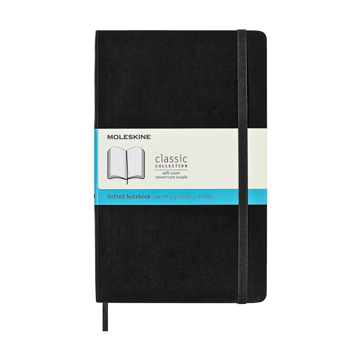 Moleskine A5 Large Soft Dotted Notebook – Black
