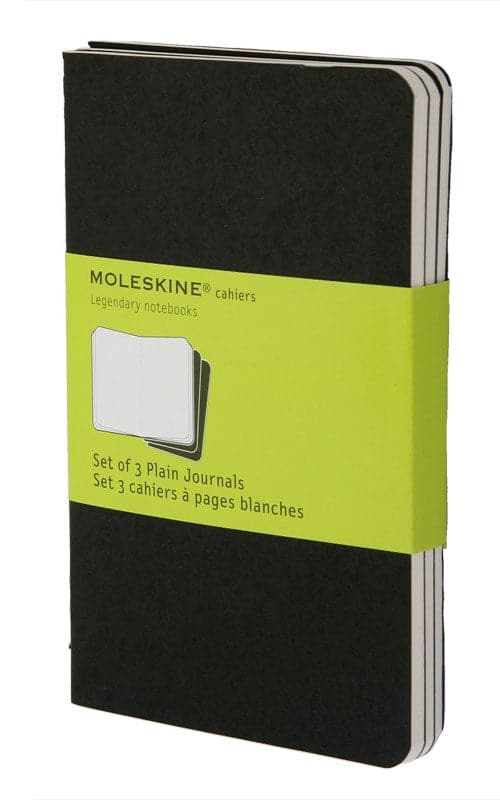 Moleskine Plain Black Cahier 9cm x 14cm [pack pf 3]