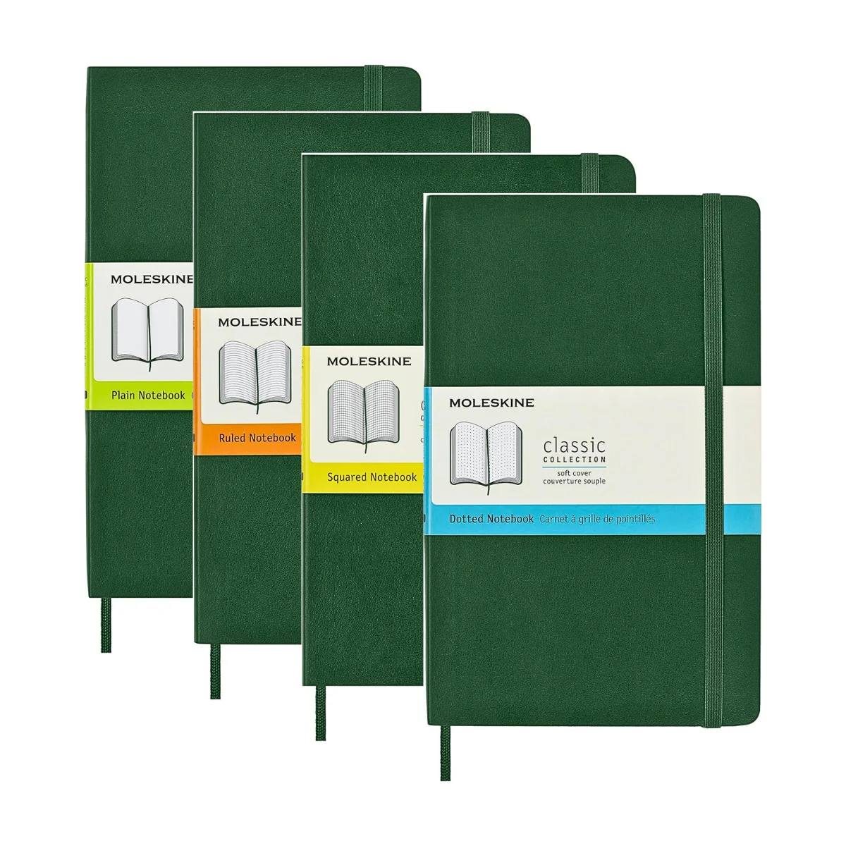 Moleskine Classic Notebook Soft Cover, A5 Large – Myrtle Green