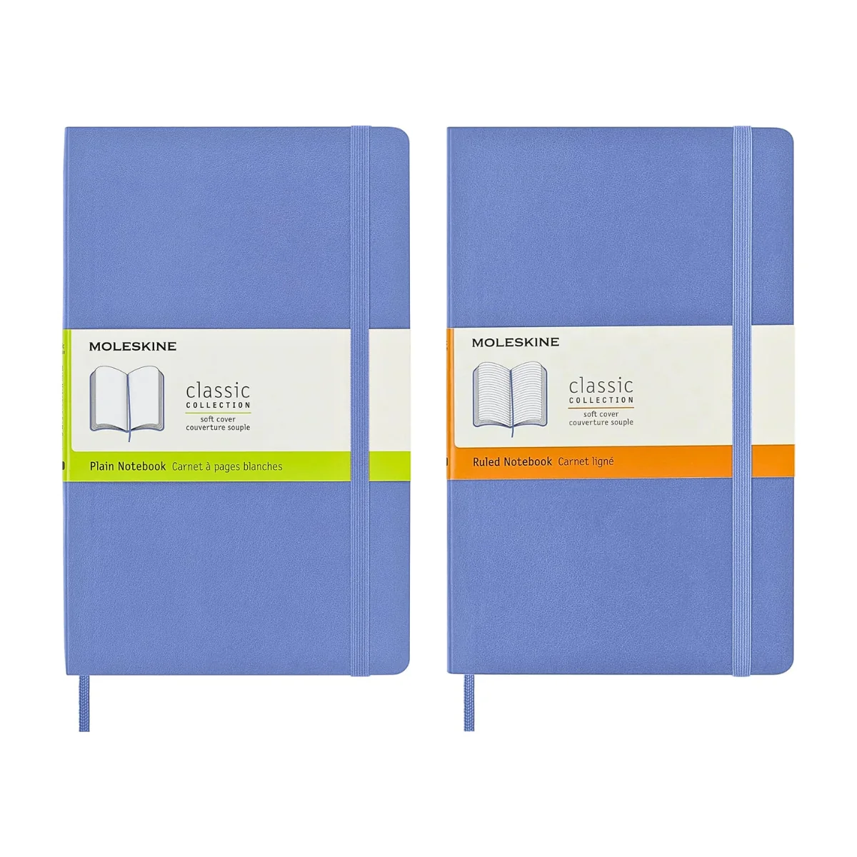 Moleskine Classic Notebook Soft Cover, A5 Large – Hydrangea Blue