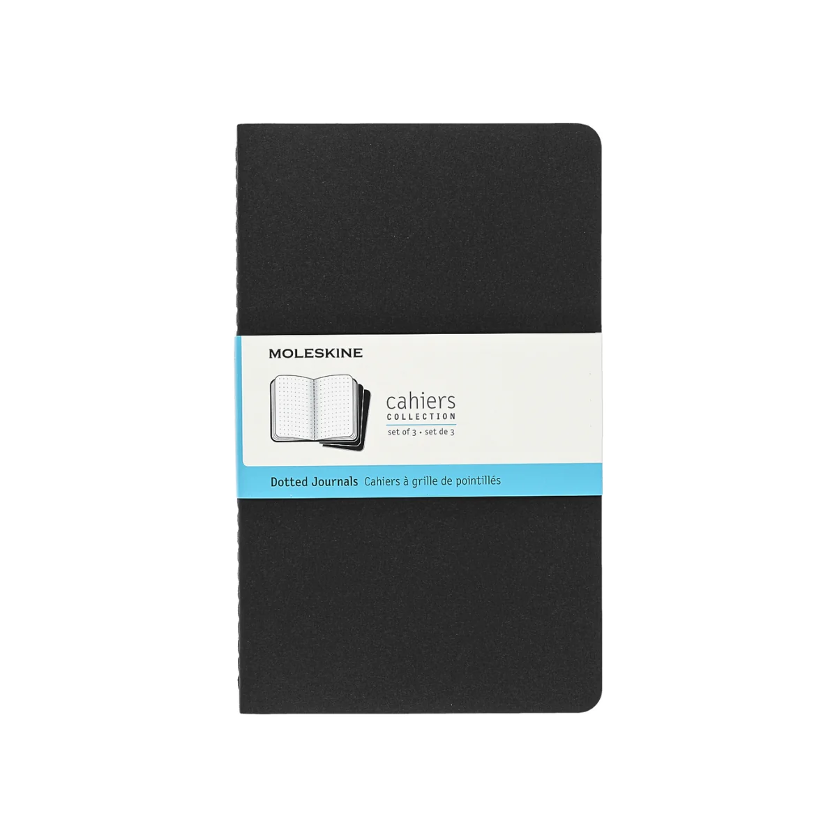 Moleskine Large Black Cahier – Dotted (Set of 3)