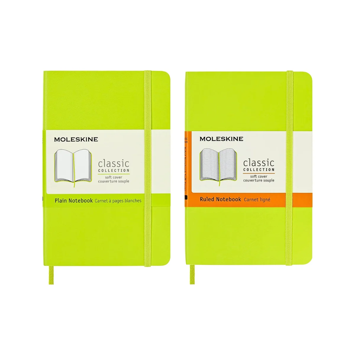 Moleskine Classic Notebook Soft Cover, A6 Pocket Size – Lemon Green