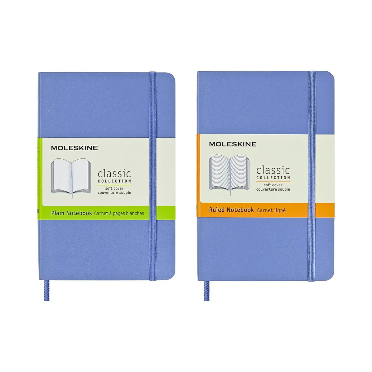 Moleskine Classic Notebook Soft Cover, A6 Pocket Size – Hydrangea Blue