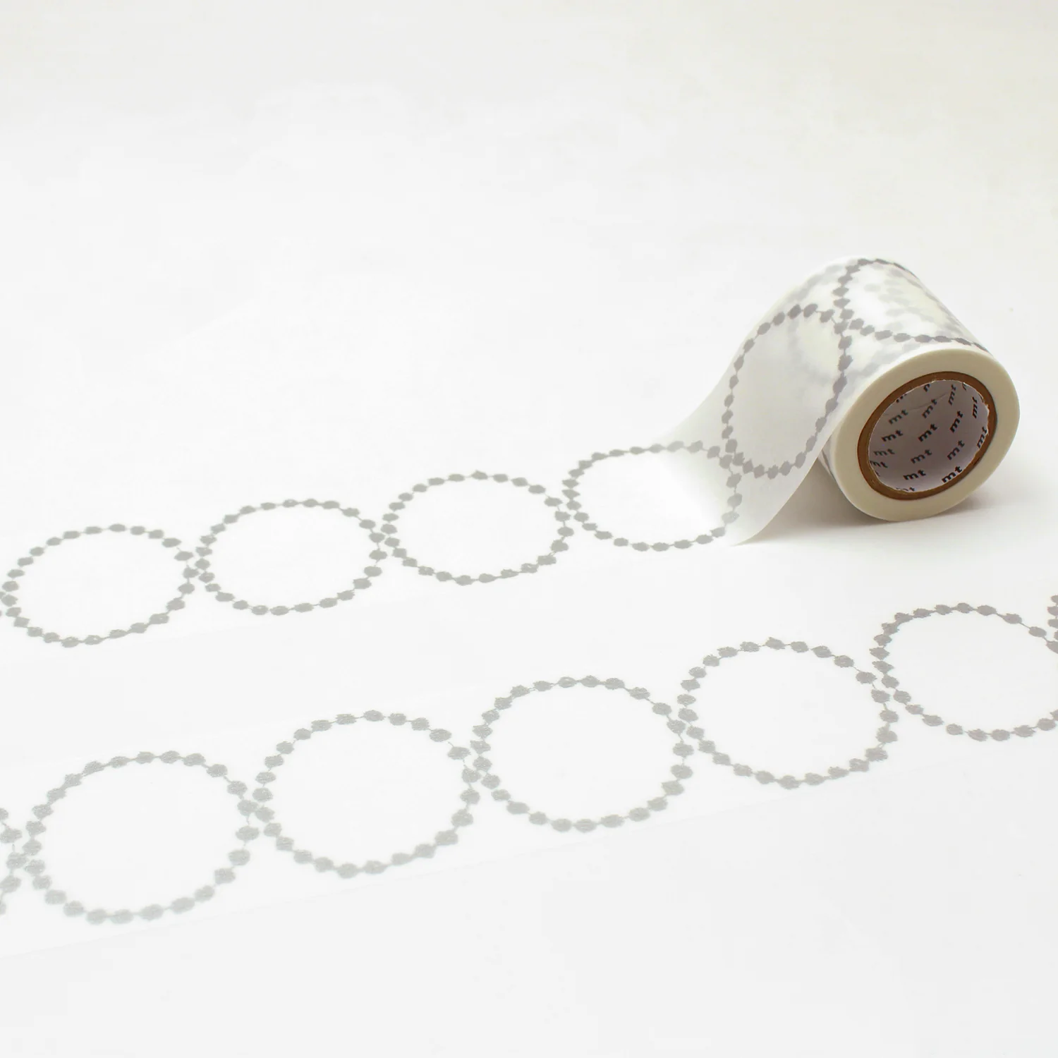 mt x minä perhonen Washi Tape – Tambourine Grande Silver – 48mm