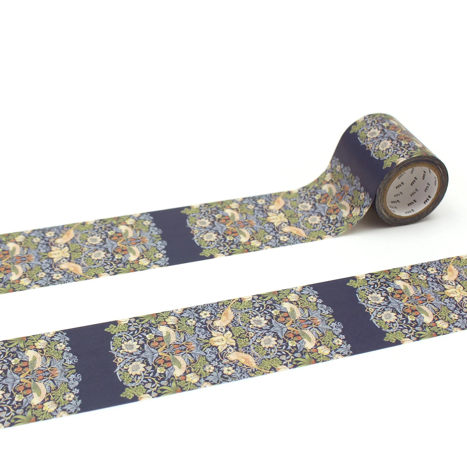 mt x William Morris Washi Tape – Strawberry Thief Indigo/Mineral – 50mm