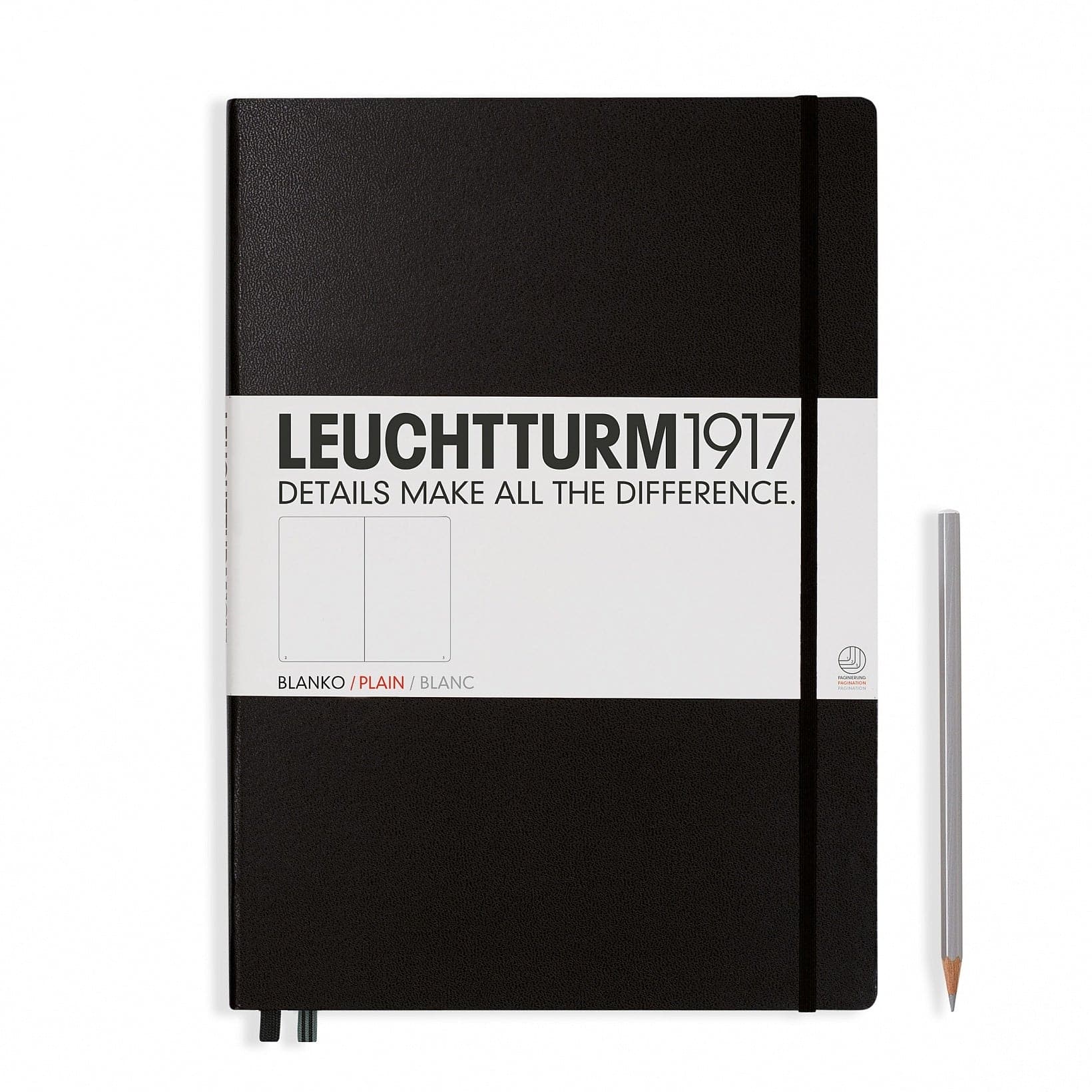 Leuchtturm1917 Hardcover Master Classic Notebook – A4+ (Plain)