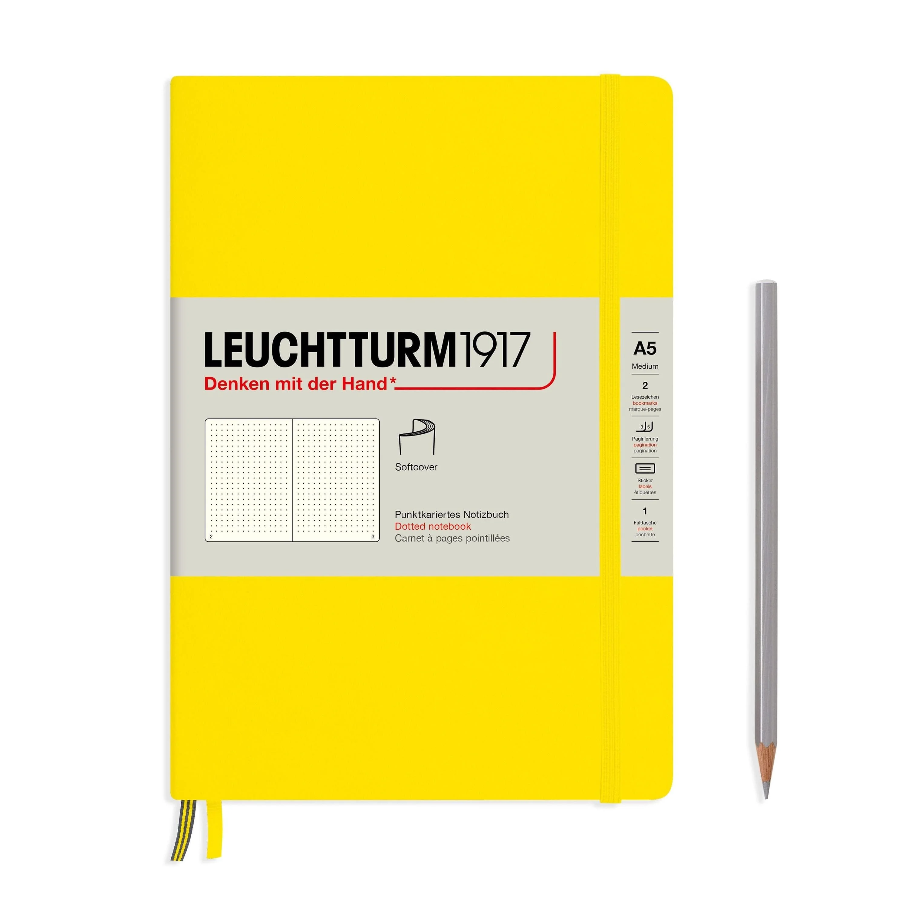 Leuchtturm 1917 Softcover A5 Notebook – Lemon