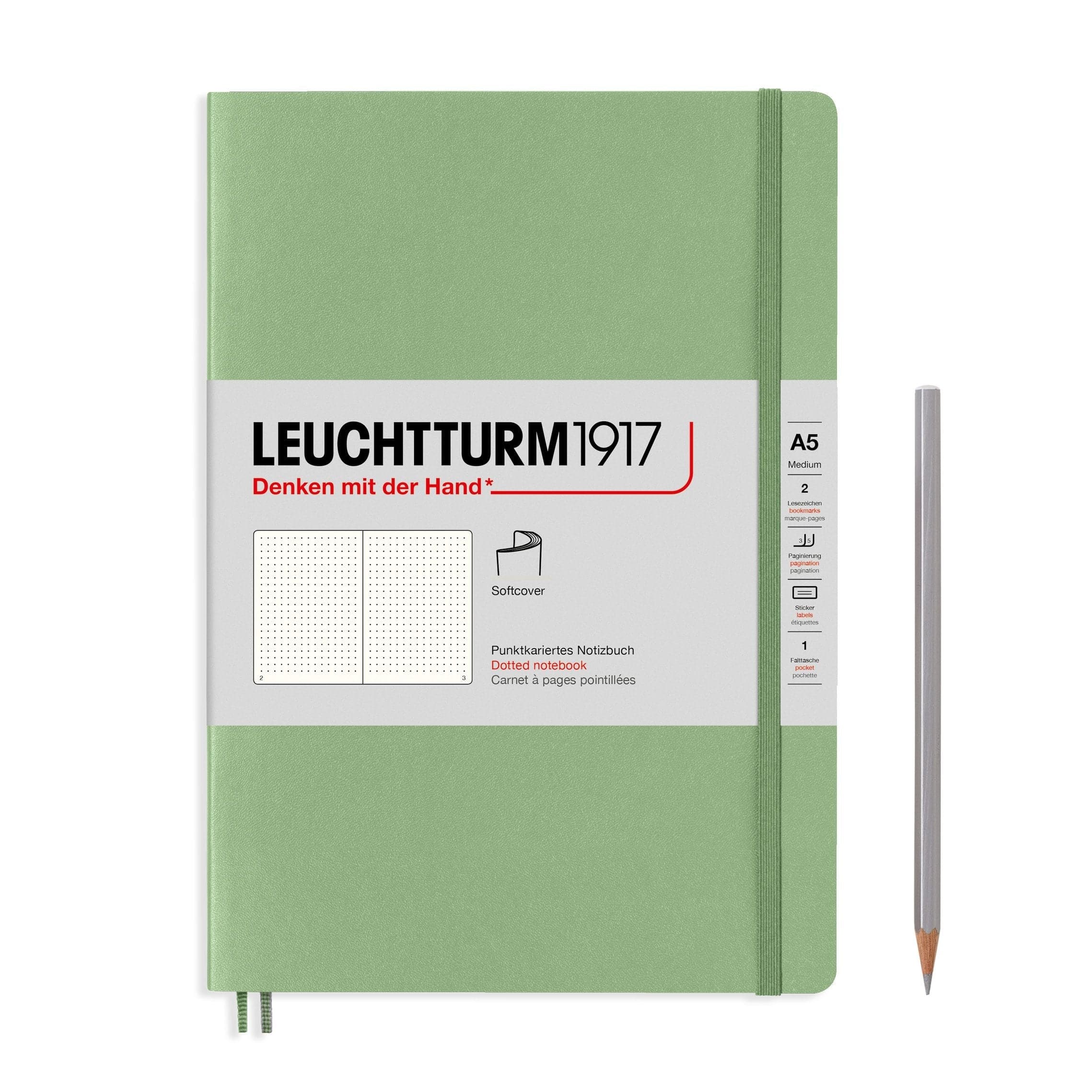 Leuchtturm 1917 Softcover A5 Notebook – Sage