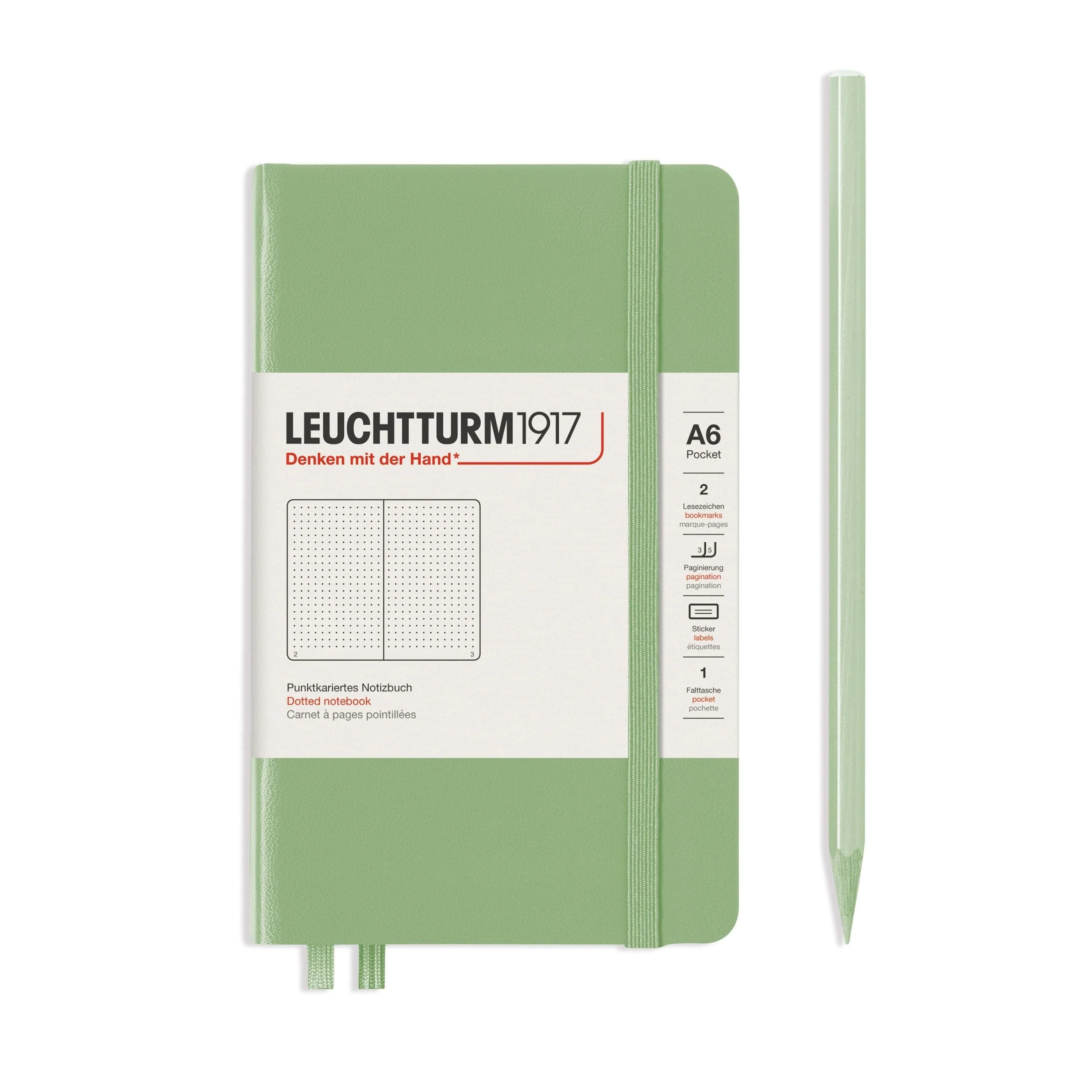 Leuchtturm 1917 Notebook, A6 – Sage