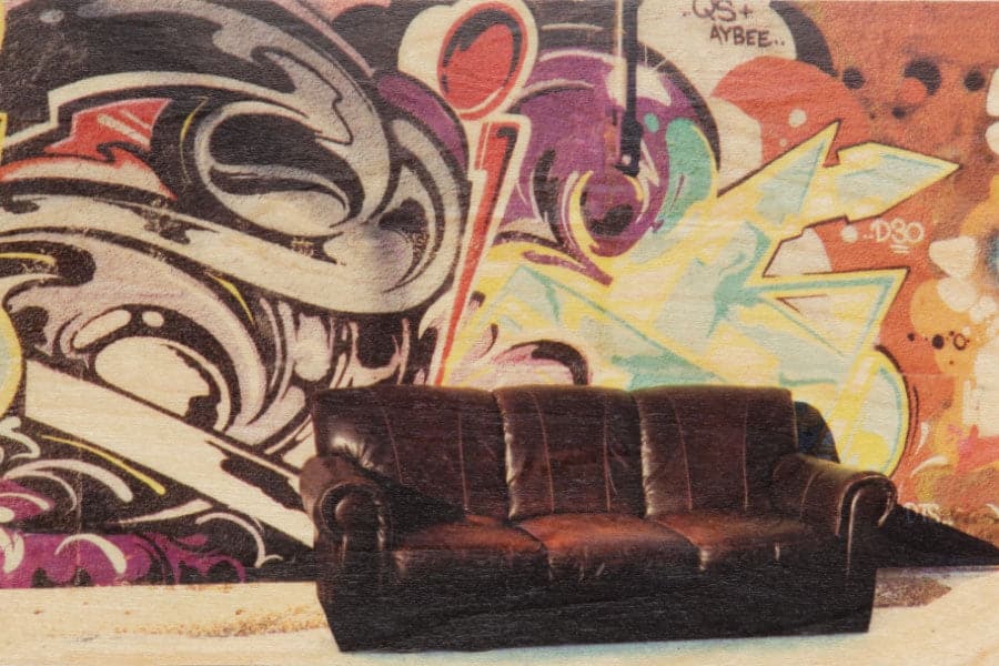 WOODHI Wooden Postcard – Photos Graffiti Couch