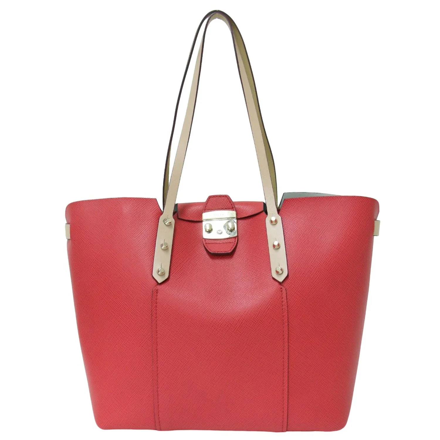 FURLA Saffiano Leather Shoulder Bag – Red