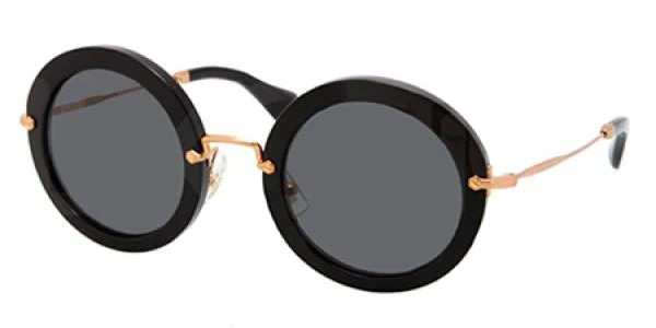 MIUMIU Women’s “SPECIAL PROJECT” Semi Metal/Plastic Construction Sunglasses in Black