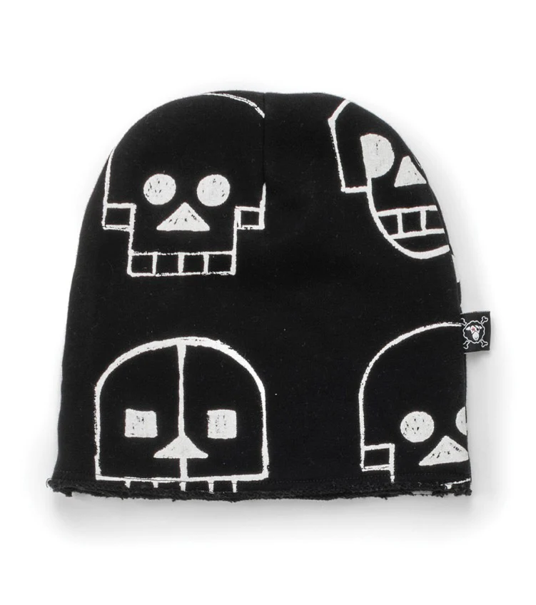 Nununu Kids SKULL ROBOT Beanie Hat – Black