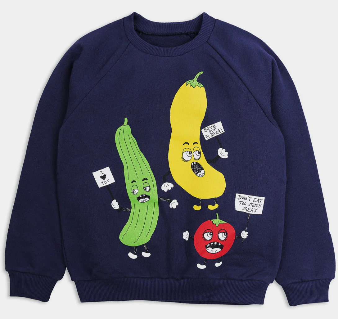 Mini Rodini Kids Navy Veggie Sweatshirt