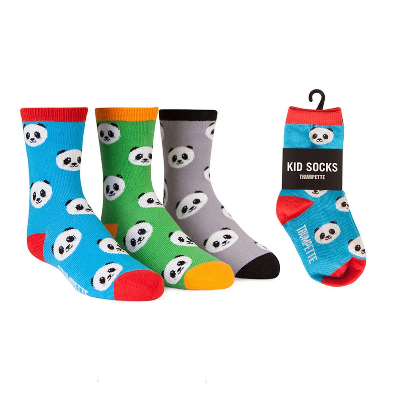 TRUMPETTE Kids Panda Socks 3-Pair