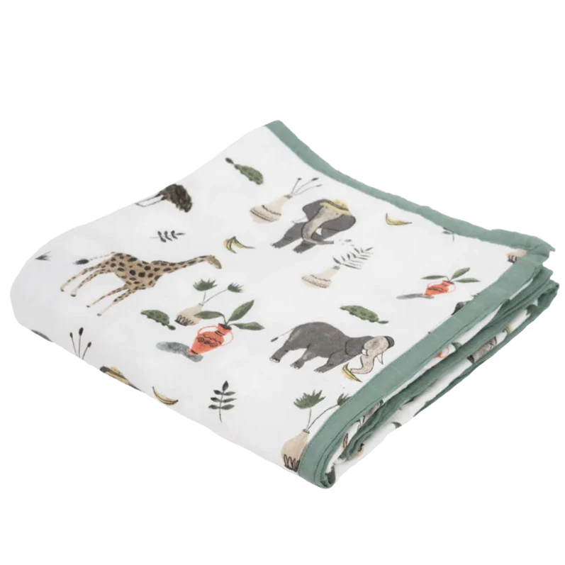Little Unicorn Original Deluxe Muslin Quilt – Safari Social 2