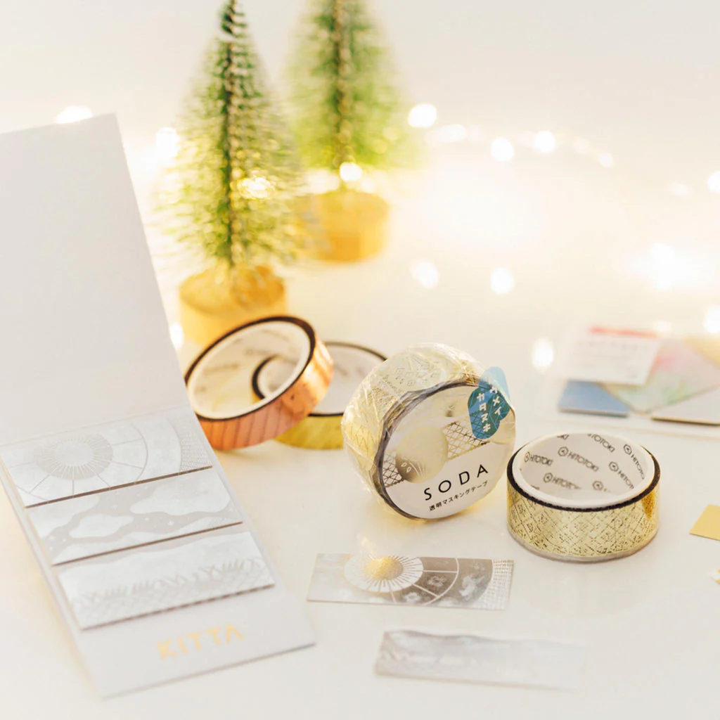 KING JIM SODA Foil & Die-Cut Masking Tape 15mm