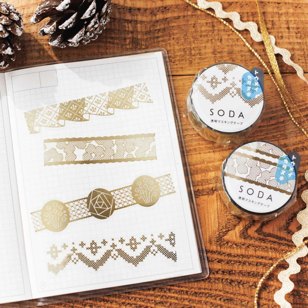 KING JIM SODA Foil & Die-Cut Masking Tape 20mm