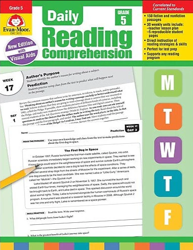 Evan-Moor Daily Reading Comprehension, Grade 5 – Fiction and Nonfiction