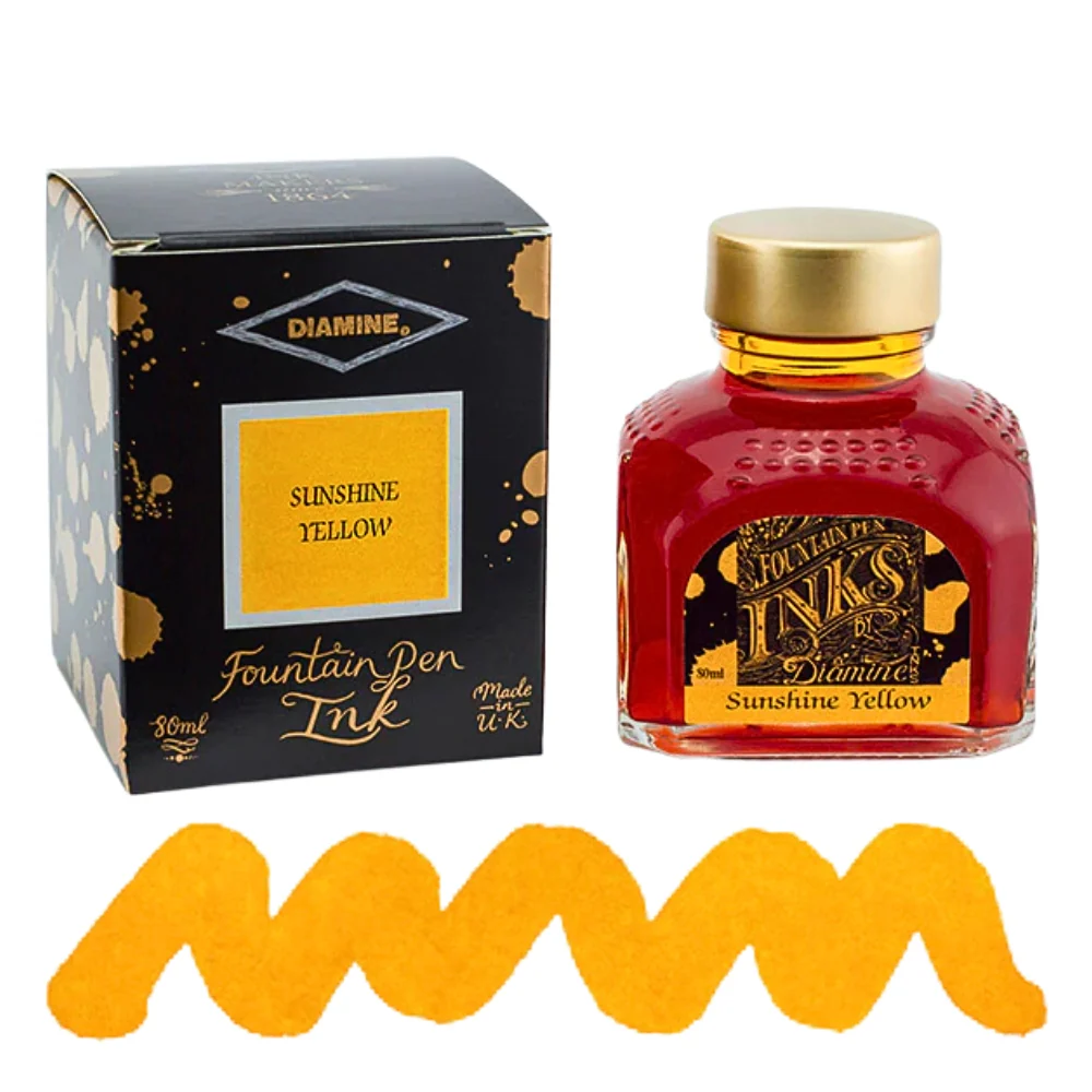 Diamine Ink Bottle 80ml — Yellow Colours