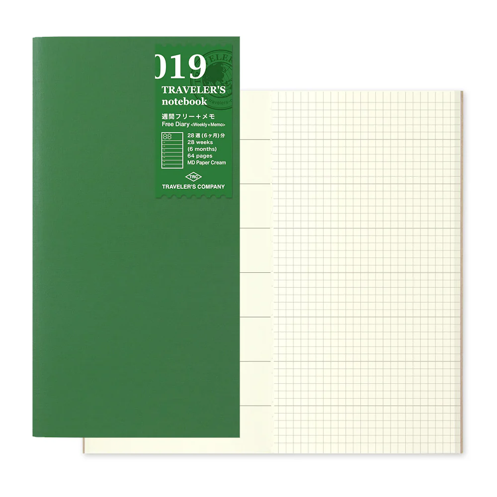 TRAVELER’S Company Notebook Refill 019 [Free Diary (Weekly) + Notes]