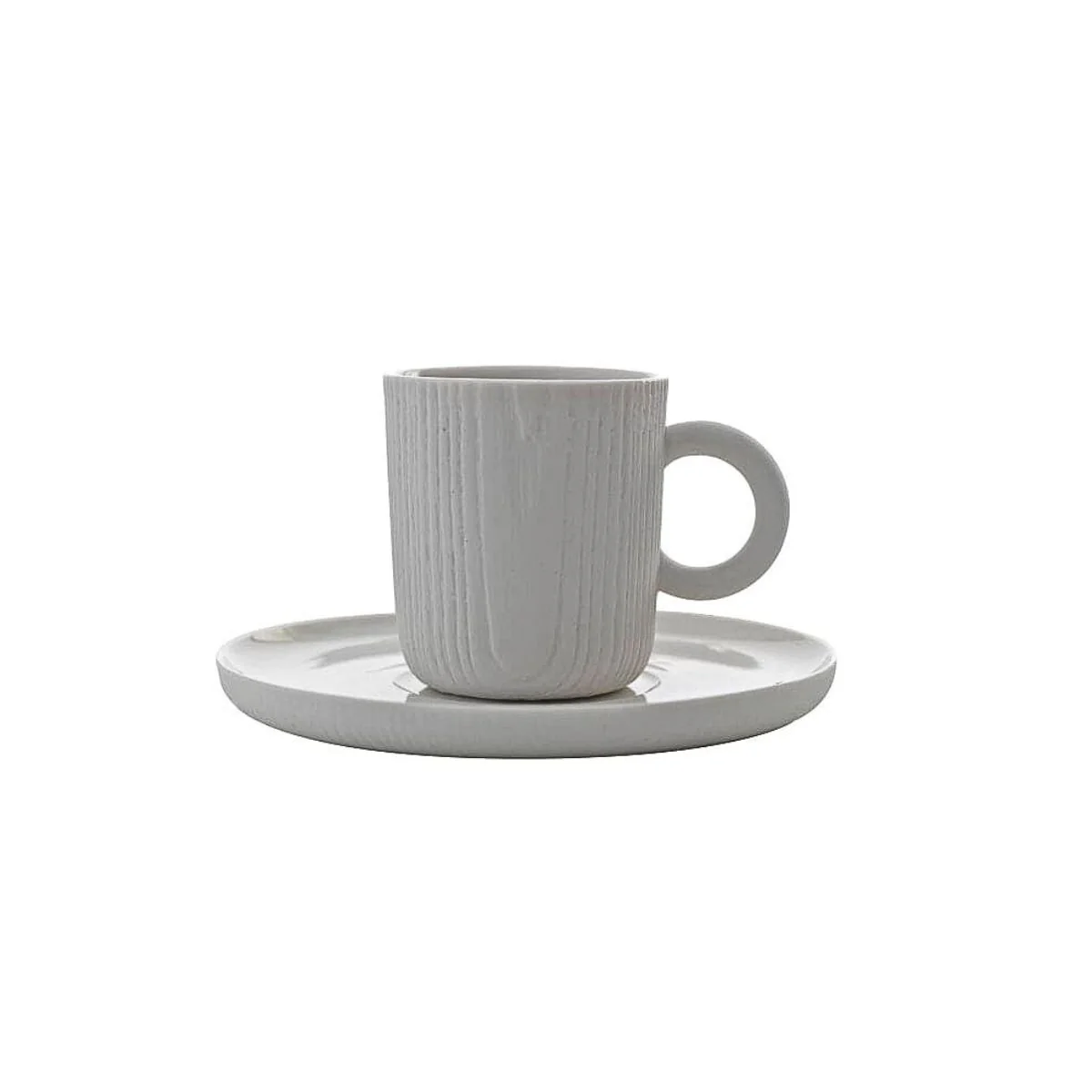 Toast Living MU Espresso Cup & Saucer – White Porcelain