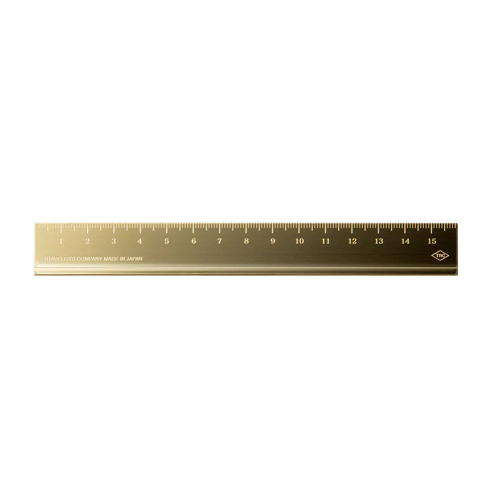TRAVELER’S Company Brass Ruler – 15cm Solid Brass