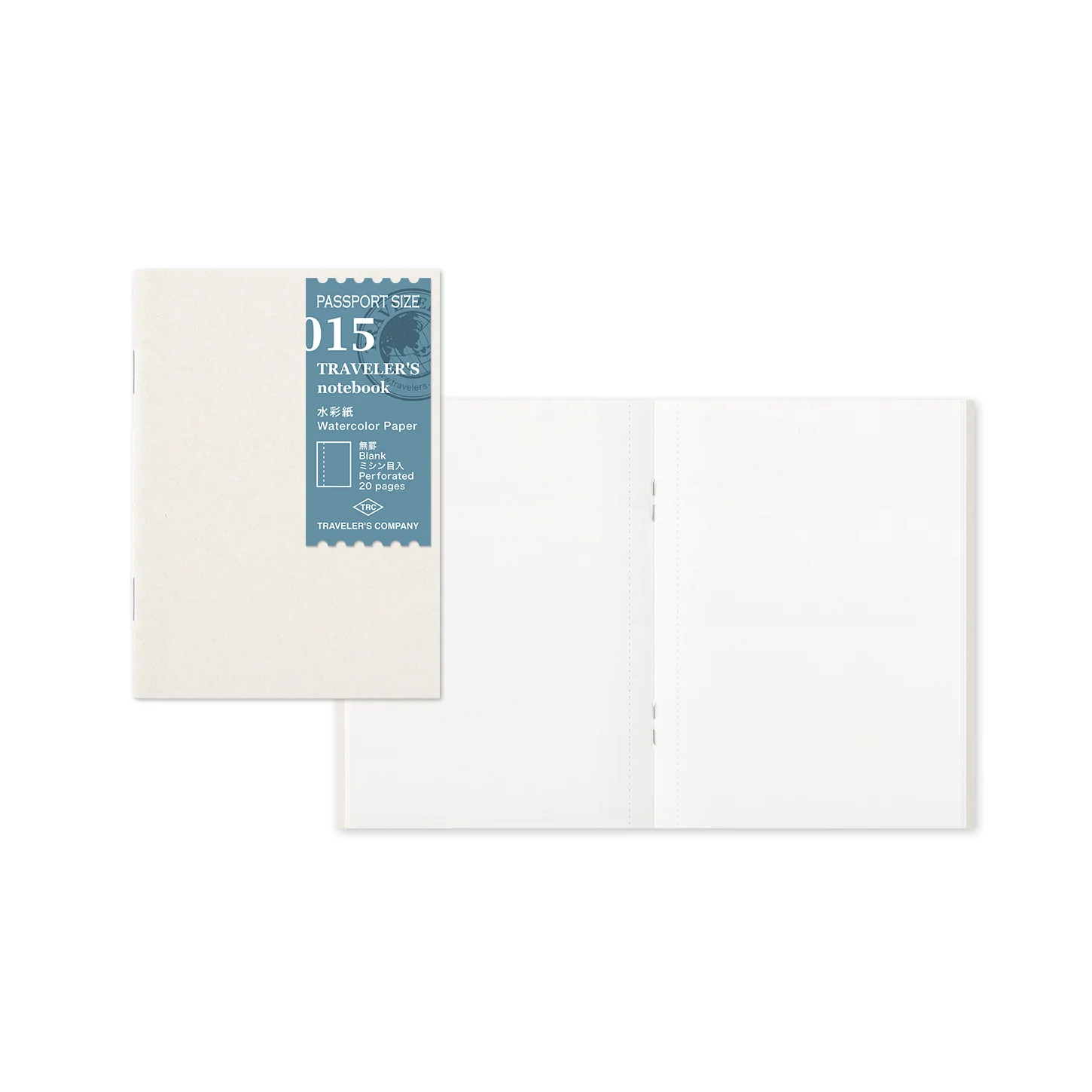 TRAVELER’S Company Passport Notebook Refill 015 [Watercolour Paper]