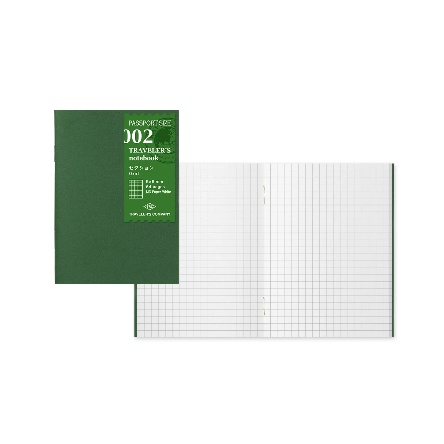TRAVELER’S Company Passport Notebook Refill 002 [Grid MD Paper]