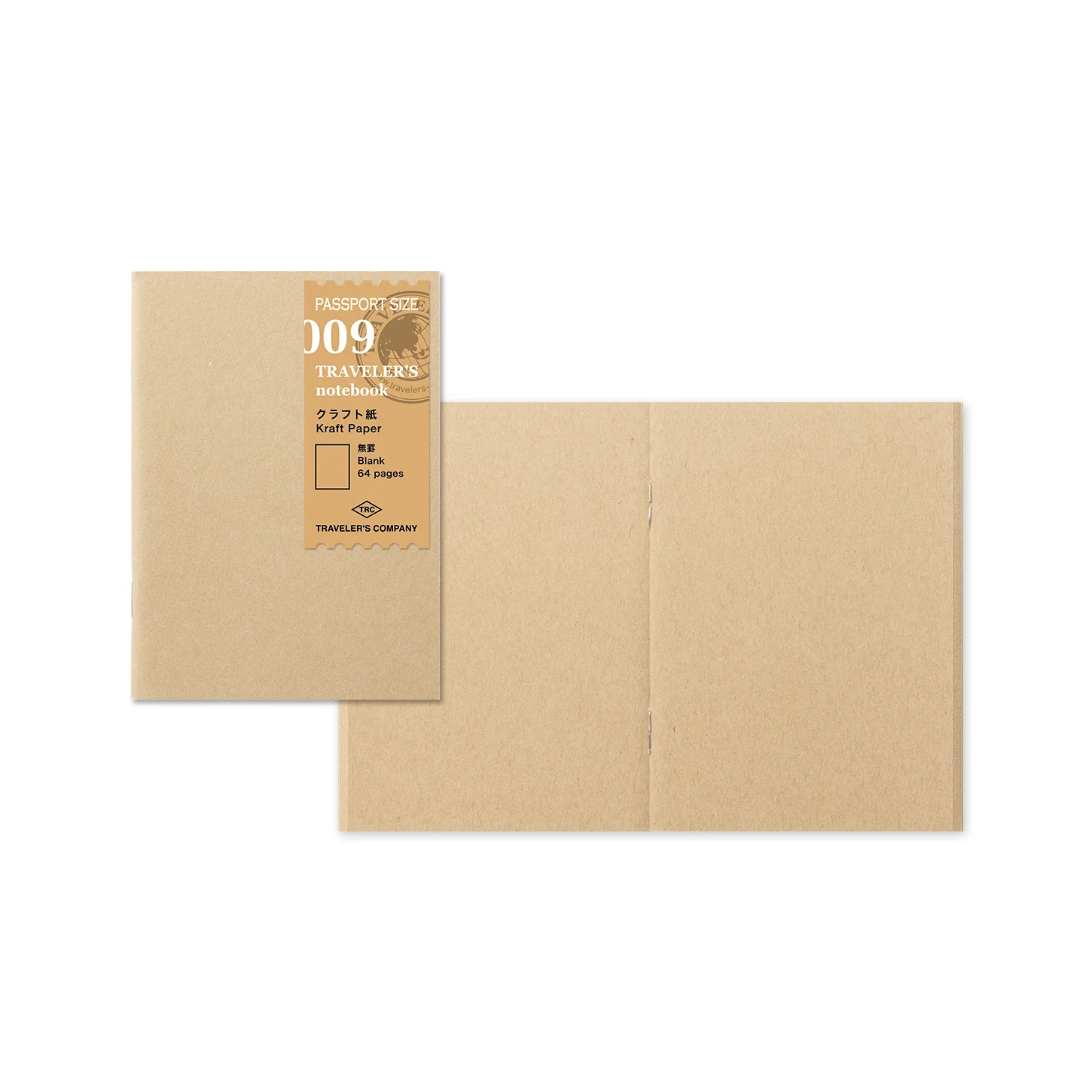 TRAVELER’S Company Passport Notebook Refill 009 [Kraft Paper]