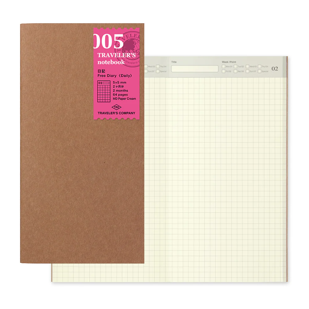 TRAVELER’S Company Notebook Refill 005  [Free Diary Daily]