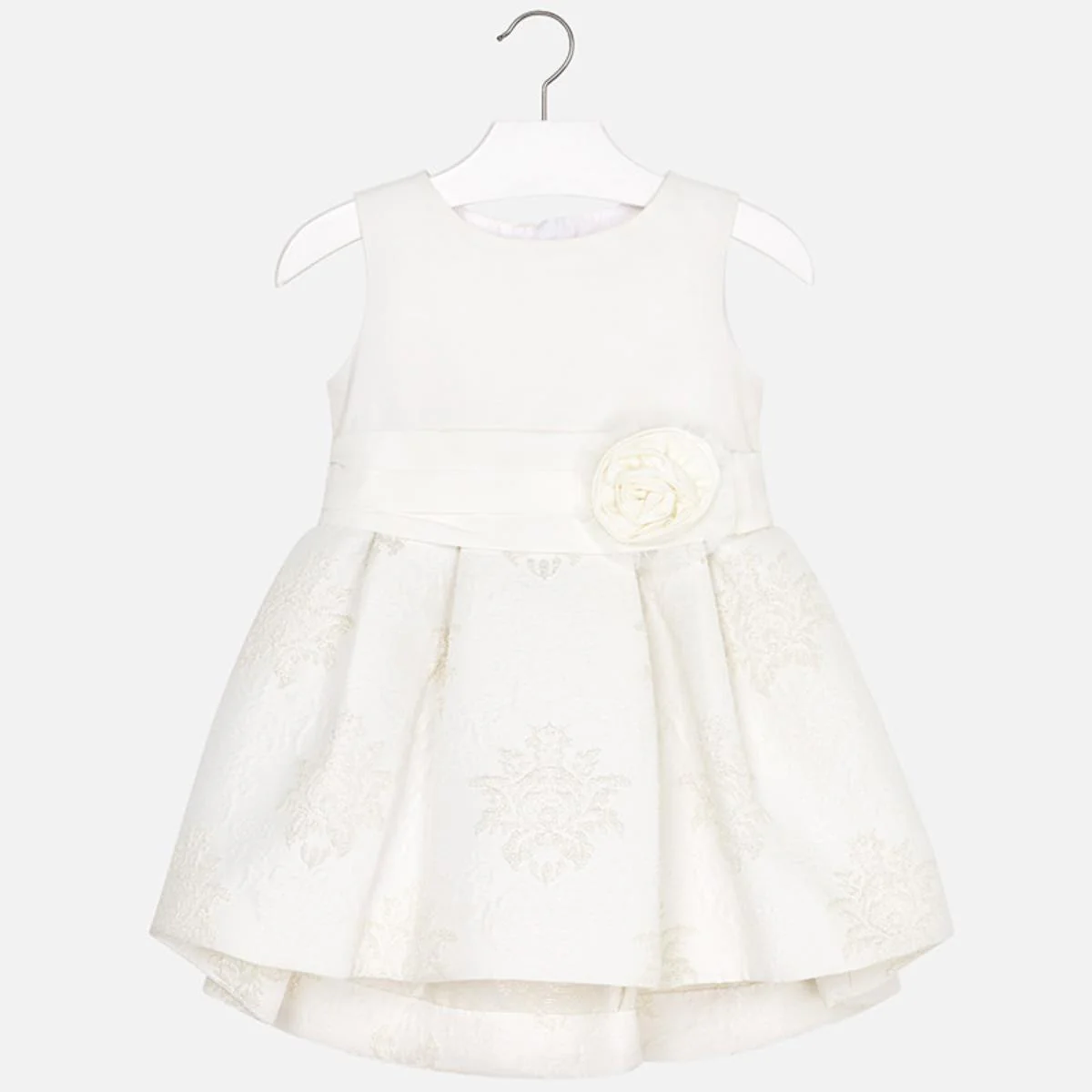 Mayoral Girl Formal Floral Sparkle Jacquard Dress