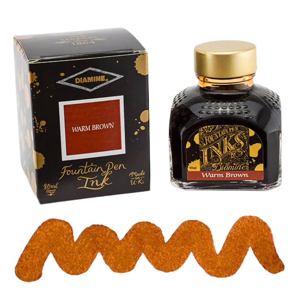 Diamine Ink Bottle 80ml — Brown Colours