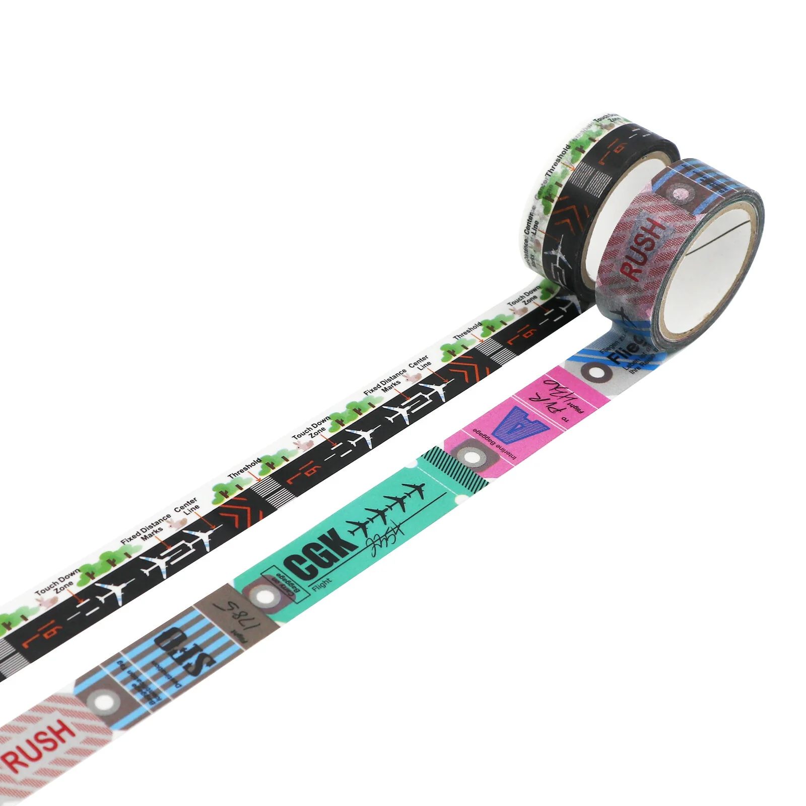 World Craft Knickknacks Freegen Washi Tape – Runway & Flight Tag (Set of 2)