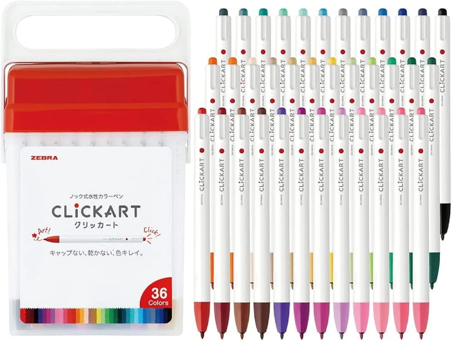 Zebra Clickart Marker Pens – Set of 36 Pens